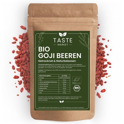 10 kg BIO Goji Beeren | getrocknet & naturbelassen | Glücksbeere | Topping
