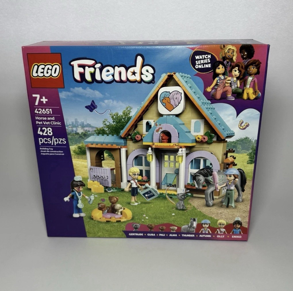 LEGO Friends Horse and Pet Vet Clinic 42651 Building Toy Set with 3 Minidolls