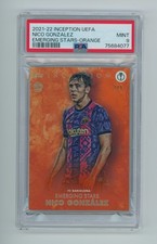 2021-22 Nico Gonzalez Topps Inception Orange FC Barcelona Rookie Card 2/5 PSA 9. rookie card picture