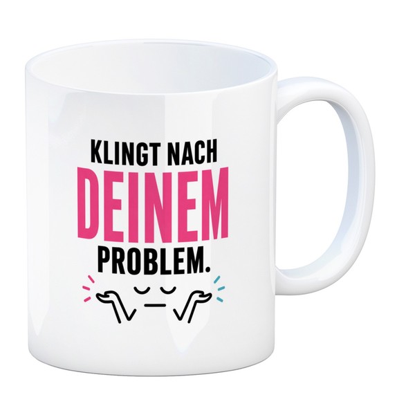 Kaffeebecher Klingt Nach - Kaffeetasse Mit Frechem Text Tasse Mit Spruch:-image