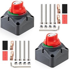 Battery Disconnect Switch, 12V-48V Battery Cut Off Switch On/Off for Marine, B