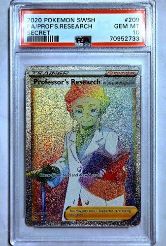 2020 Pokemon PSA 10 Professor's Research SWSH #209 Secret Rainbow Rare Full Art