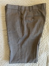 ARMANI COLLEZIONI Flat Front Four Season Wool Pant in Gray Size 50 US 34