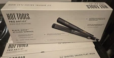 Hot Tools Pro Artist Black Gold Collection 1 1/4" Digital Salon Flat Iron
