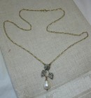 French Necklace Rose Diamond 18K Gold Pearl Napoleon III Belle Epoque Wedding — photo 7
