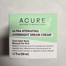 Acure Ultra Hydrating Overnight Dream Cream Overnight Mask 1.7 fl oz 50 mL