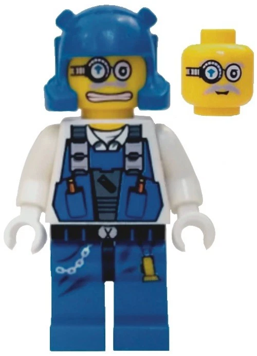 LEGO® Minifig pm007 - Power Miner - Brains Minifigur - Bild 1 von 1