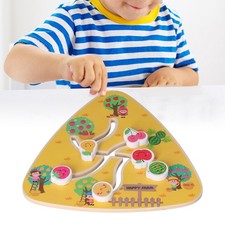 (Fruit Moving Game) Wooden Board Game For Children Improves Logical