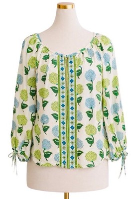 Clara The Label Briar Floral Peasant Blouse Sz M Boho Cottagecore Top