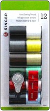 SINGER 12 Hand Sewing Thread Spools, Assorted Colors Small, Light/Dark Shades