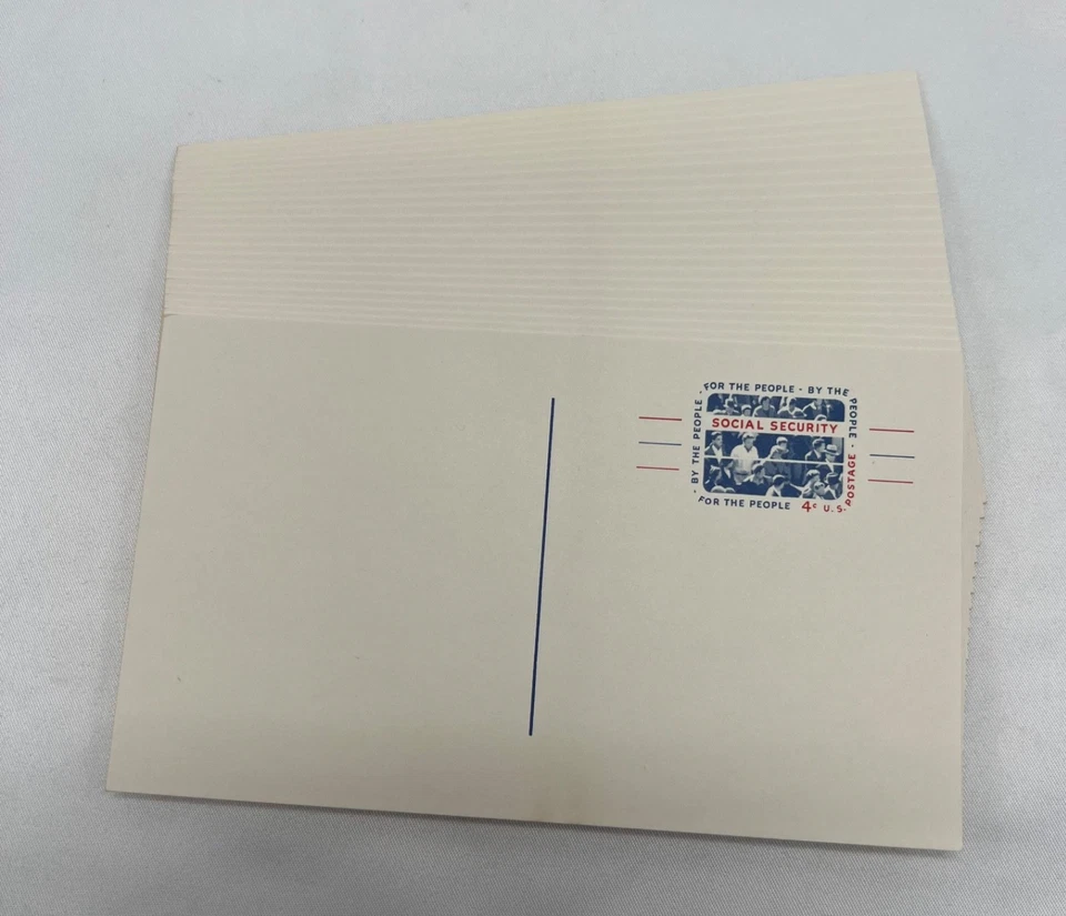 Lot of 24 US 4 Cent Postal Cards Postcards Unused 1964 Social Security - Image 2 of 3