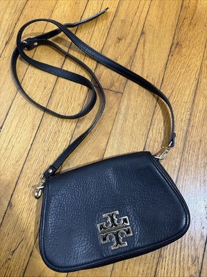 Authentic Tory Burch Britten Leather Shoulder Bag Purse