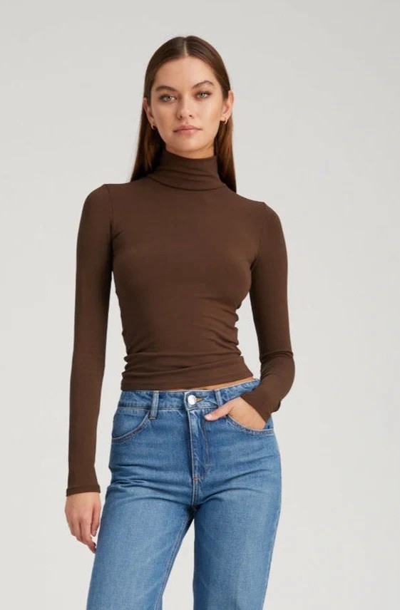 🆕💖Double Zero Chesnut Turtleneck Long Sleeve