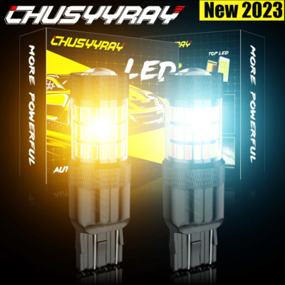 7443 Amber White LED Turn Signal DRL Light Bulb For 2018-2021 Jeep Wrangler JL