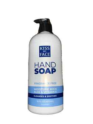 #ad KISS MY FACE Moisture Rich Liquid Hand Soap FRAGRANCE FREE 16 Oz Sealed $26.00