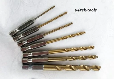 HC 15pcs incl 7 special 1/4" Impact Shank Drive Metal Drill Bits Bosch Hilti Ryobi