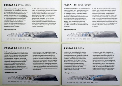 " 50 Years VW Passat " B1-B8, 14 Jubiläums-sammlerkarten Techno Classica 2023 - Picture 6 of 11