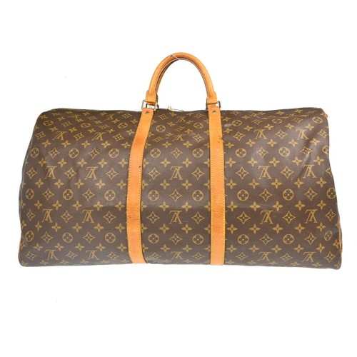 LOUIS VUITTON MONOGRAM KEEPALL BANDOULIERE 60 DUFFLE BAG M41412 VI0933 XX26506* - Picture 2 of 11