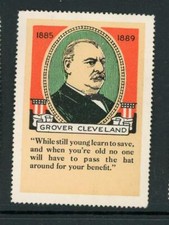 President Grover Cleveland Quote Reklamemarke Poster Stamp
