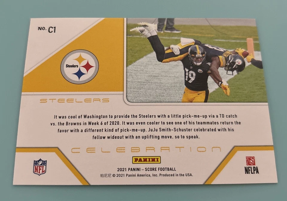 2021 Score James Washington C1 Celebration Pittsburgh Steelers - Image 2 of 2