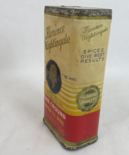 Florence Nightingale Pure Ground PUMPKIN PIE Spice tin early 2oz Chicago ILL - Picture 7 of 7