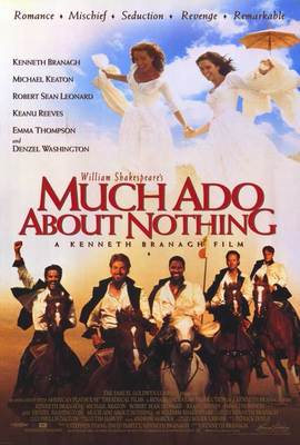 MUCH ADO ABOUT NOTHING Movie POSTER 27x40 B Kenneth Branagh Emma Thompson Keanu