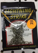 Lightning Strike Fly Tying Hooks SE5 Scud/Emerger 100 count pack