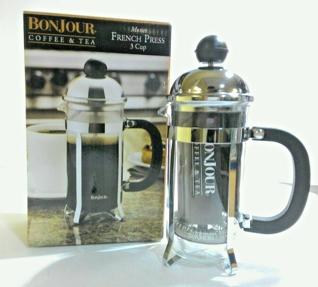 BonJour Coffee Stainless Steel French Press with Glass Carafe, 12.7Ounce eBay