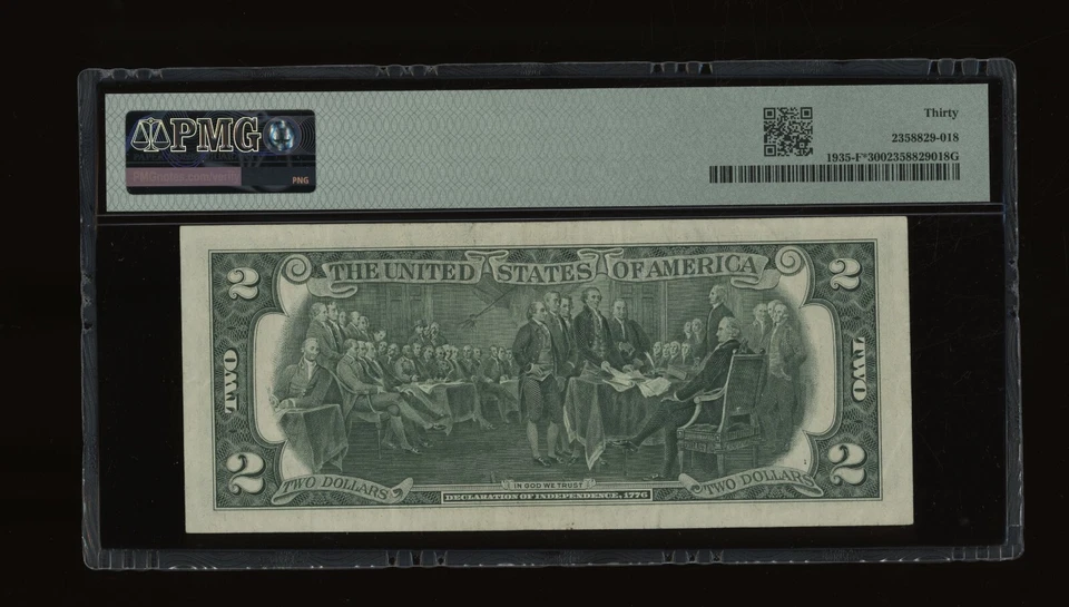 DBR 1976 $2 FRN Atlanta STAR Fr. 1935-F* PMG 30 Serial F00463450* - Image 2 of 2