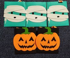 Lot Of 5 Mixed Halloween Trick Or Treat Tote. NEW