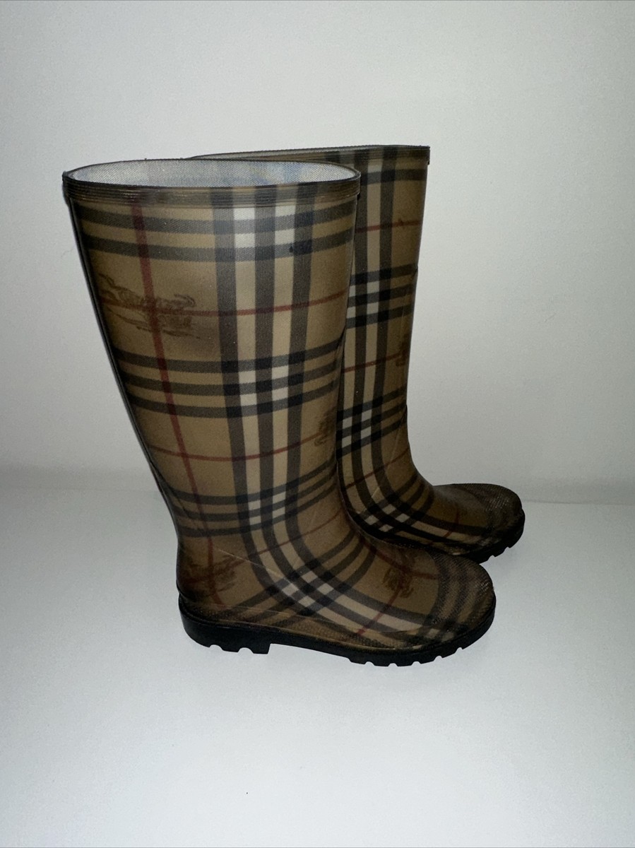 Burberry Women 39 Classic Haymarket Nova Check Plaid Rain  display picture 3