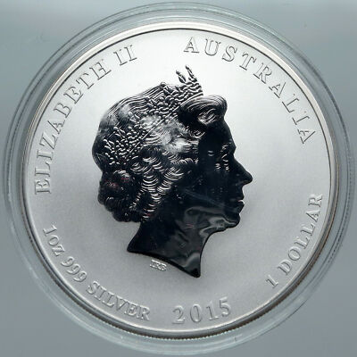 2015年 オーストラリア 50セント 羊 エリザベス NGC MS70 2015年