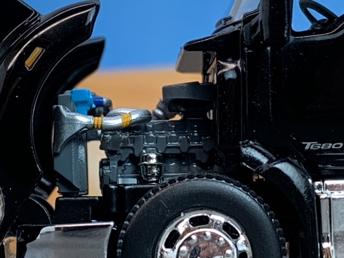 1/64 DCP BLACK KENWORTH T680 W/ MID-ROOF SLEEPER | eBay