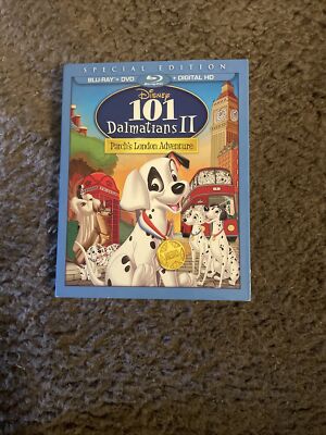 Disney 101 Dalmatians II Patch's London Adventure Blu-ray + DVD W/Slip VG!