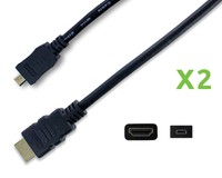 10ft Micro Hdmi Type D To Hdmi A Adapter Cable 1080p+3d Ethernet Gold 2-pack on sale 10ft Micro Hdmi Type D To Hdmi A Adapter Cable 1080p+3d Ethernet Gold 2-pack on sale