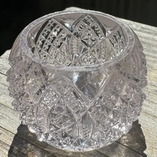 Vintage Open Salt Crystal Bowl H 1.5” W 2”