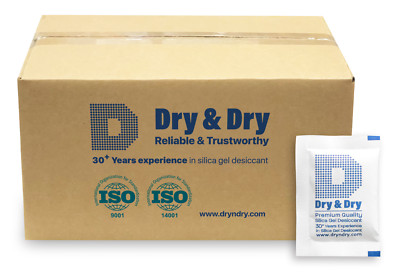 5 gm X 3000 PK ''Dry & Dry'' Silica Gel Desiccant Packets(Reusable)-FDA Compliant