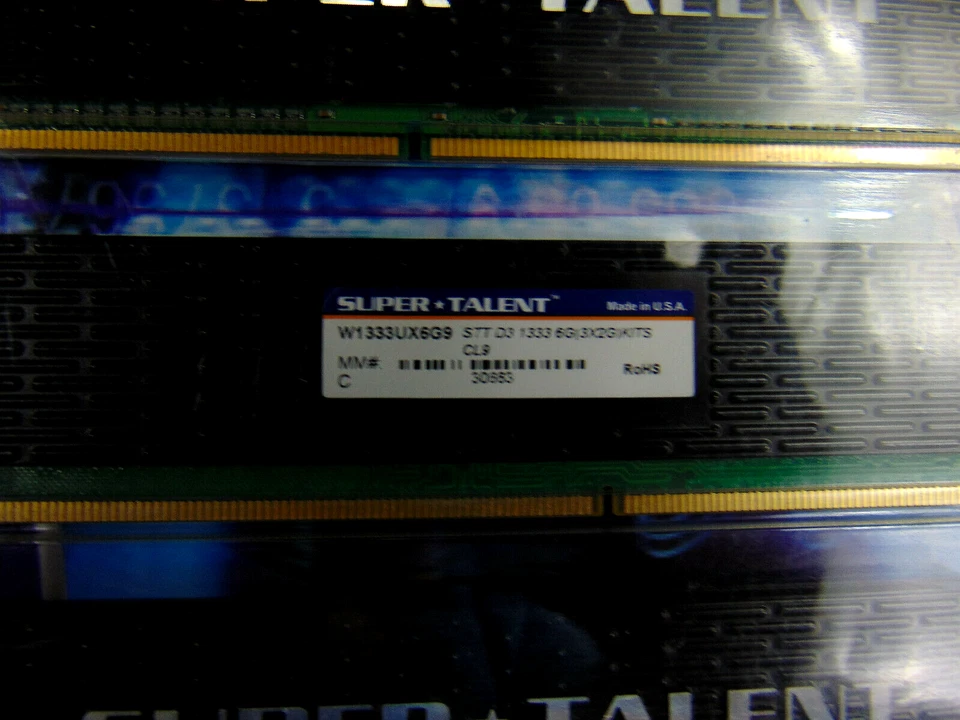 DDR3 Kit W1333UX6G9  STT D3 1333 6G(3x2G) Kits Please review photos - Image 2 of 4