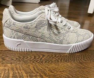 tan puma platform sneakers