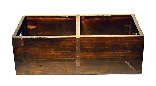 Wood Utility/CD Box, Rustic Looking, Brown Color- 13"L x 6.25"W x 4.5"H. - Picture 2 of 3