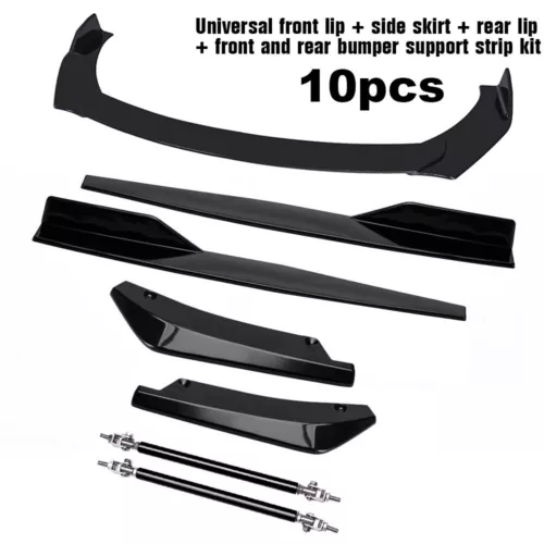 For Acura TSX 2004-14 Front Bumper Lip Chin Spoiler Body Kit Splitter Side Skirt