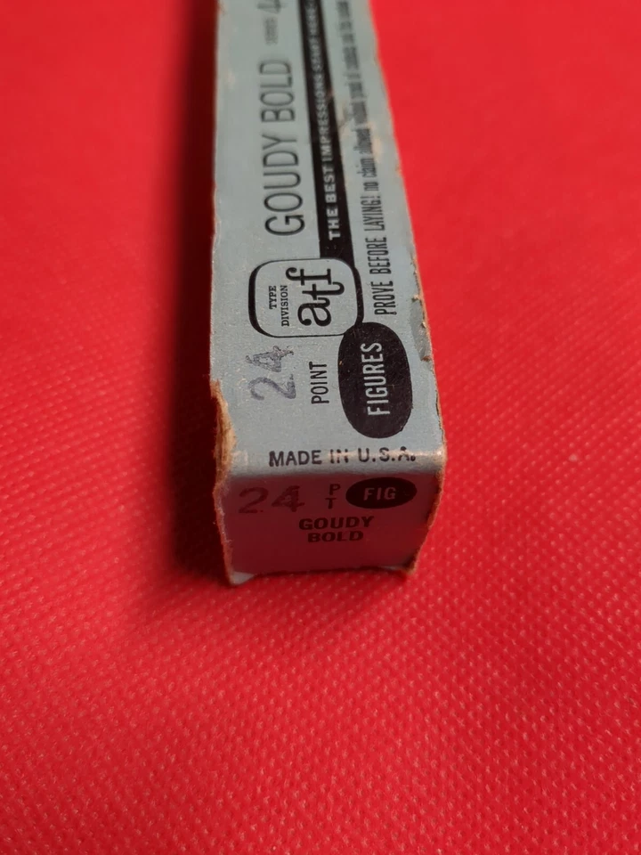 New Letterpress Lead Type 24 Pt. Goudy Bold - ATF  Series #446   Vintage - Image 4 of 4