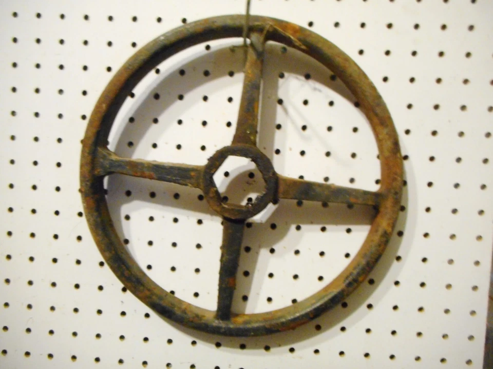 12 INCH 4 SPOKE VALVE HANDLE 1 13/16 HEX CENTER HOLE CRANE OPEN ARROW - Image 4 of 4