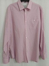 Calvin Klein Pink Button Up Men's Sz Large Infinite Cool Body Fit Chest Pocket