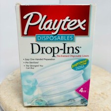 VTG 2001 Playtex Drop-Ins Baby Bottle Disposable Sterilized Bottle Liners 44ct