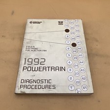 1992 Chrysler 2.2L 2.5L Eoectronic Fuel Injection EFI Powertrain Diagnostic Proc