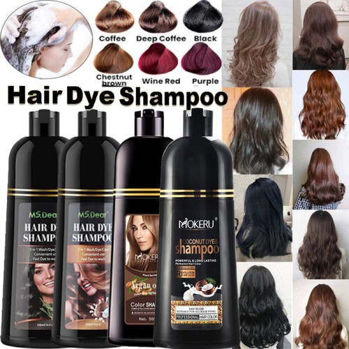 Black/Brown Hair Dye Shampoo Natural Permanent Instant Dye Hair Color Shampoo - Picture 2 of 64