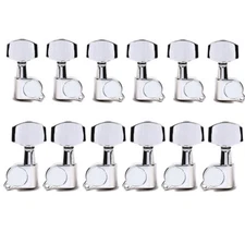 2/6/12pc Electric Guitar Machine Head String Tuning Peg Sealed Tuners Key Chrome