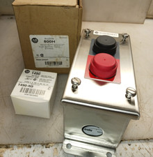 NEW ALLEN BRADLEY 800H-2HG4T STAINLESS STEEL JOG/STOP PUSH BUTTON ENCLOSURE