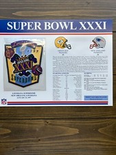 The Official NFL Super Bowl Patch Collection Super Bowl 31 Packers vs Patriots